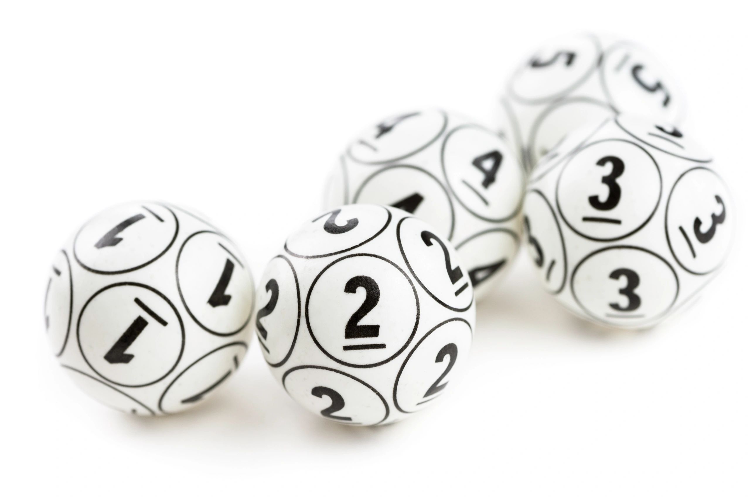 lottery balls closeup